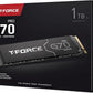 TEAMGROUP T-Force G70 PRO Graphene Heatsink 1TB DRAM SLC Cache 3D TLC NAND NVMe InnoGrit PCIe Gen4x4 M.2 2280 Gaming Internal SSD Works with PS5 Read/Write 7400/5500 MB/s TM8FFH001T0C129