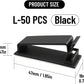 Adhesive Cable Clips Holder, Outdoor Light Clips, Black Cord Wire Clips, Sturdy Nylon Cord Wall Finisher Wire Clamp for Home, Car, Office Desk Wire Management (Black, L-50 PCS)