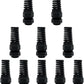 LeMotech 10Pcs NPT 1/4" IP68 Waterproof Cable Gland Flex Spiral Strain Relief Black Nylon Joint with Gaskets for 4-8mm Wire Thread