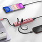 FORIDA USB C Hub-8 Port USB HUB with 7 USB3.0 Data Ports,Aluminum Alloy USBC Splitter with Type C 5V/3A Power Port Compatible with MacBook,iPad,Surface Pro,Laptop,PC (Rose Gold,USB C-9.8in)