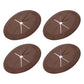 PATIKIL Desk Grommet 2-3/8", 4 Pcs Round Cable Grommet Cord Hole Cover with Adhesive Tape Flexible Table Wire Organizer for Office Home Table Countertop, Deep Brown