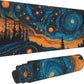 Gaming Mouse Pad, Large Non-Slip Rubber Base Mousepad, Keyboard Mouse Mat, Desk Pad with Stitched Edges, 31.5x11.8inch, Abstact Sky