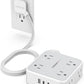 Surge Protector Power Strip, TESSAN Flat Plug Extension Cord with Multiple Outlets, 8 AC Outlets, 3 USB Ports(2 USB C), 5 Ft, 900 Joules Protection, 3-Sided Charging Station for Home Office Dorm Room