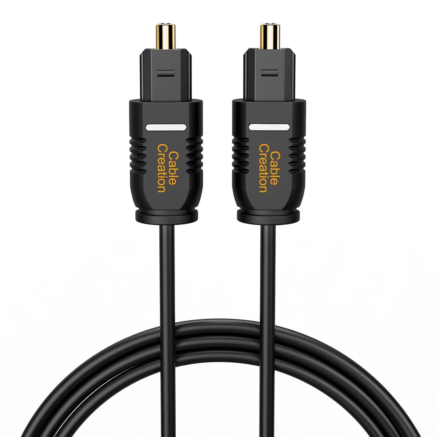 CableCreation Optical Digital Audio Cable 3.3FT, Thin Fiber Optic Toslink Gold Plated S/PDIF Cord for Home Theater, Sound Bar, TV, PS4, VD/CD Player, Game Console& More, Black