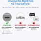 LENTION 4-in-1 USB-C Hub with Type C, USB 3.0, USB 2.0 for 2024-2016 MacBook Pro (M1-M4), iPhone 16-15 New Mac Air/Surface, ChromeBook, More, Multiport Charging & Connecting Adapter (C13, Space Gray)