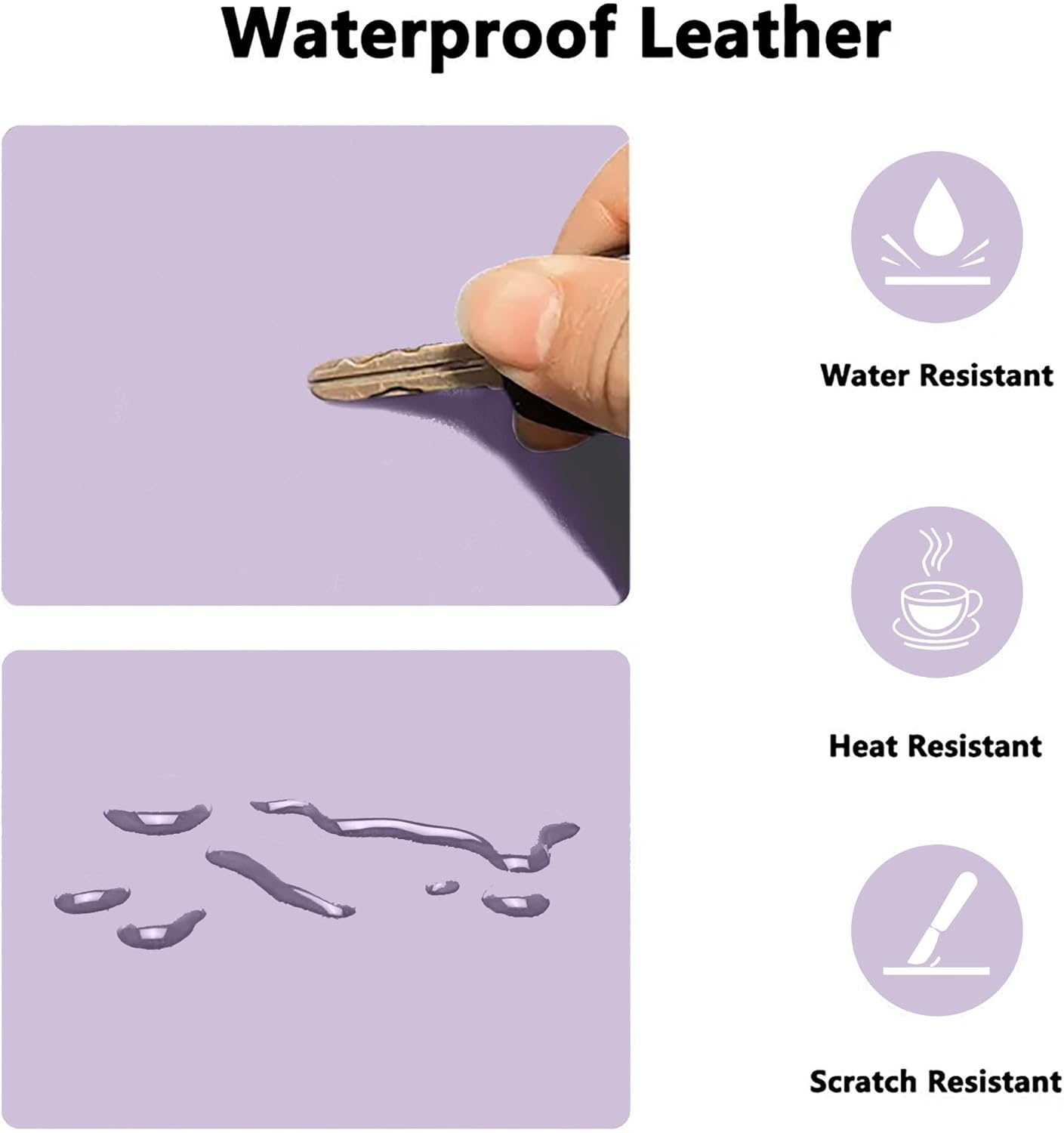 PU Leather Desk Pad Protector Gaming Mouse Pad Non Slip Desk Mat for Keyboard and Mouse Waterproof Desk Writing Pad for Office and Home Desk Accessories(Purple, 31.5 * 15.7)