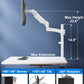 Single Monitor Mount Holds Max 22lbs, 13-32 inch Monitor Desk Mount, Height Adjustable Tall Monitors Arm, Monitors Stand with Tilt Swivel Rotation, VESA 75 100mm, White, Freelift