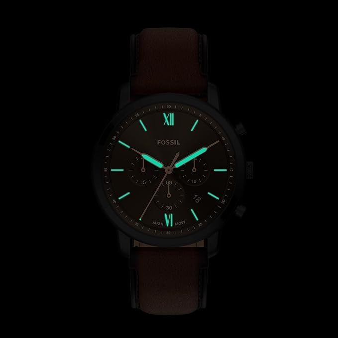 Fossil Men's Neutra Quartz Stainless Steel and Leather Chronograph Watch