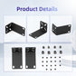 Rack Mount Kit for 12.6 inch Switches, Adjustable Rack Ears for Netgear, Cisco, D-Link, TRENDnet and Dell Products, Mount 12.6" Wide to 19" Equipment, Adjustable Hole Distance 14-30mm