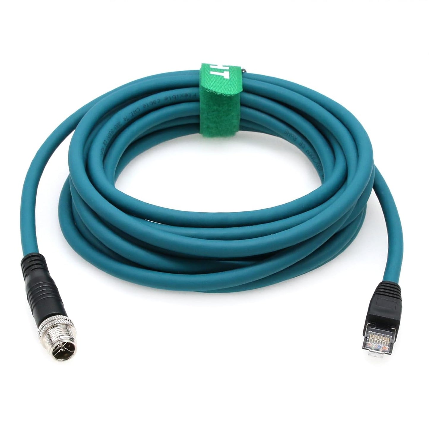 Ethernet Cable for Cognex in Sight 9000 7000gen2 2000 Microscan Basler Camera Sensor Computer Switch, M12 8 Pin X-Code RJ45 Network, 3M