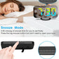 SZELAM LED RGB Digital Alarm Clock,with 11 Color Modes Display,Mirror Surface,Dual USB Charger Ports,Modern Desk Clocks for Bedroom Home Office Decor- Black