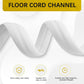 Floor Cord Cover 10FT Cord Covers for Wires on Floor Protect Wires & Prevent Trip Hazards, Easy to Cut for Home, Office, School, Concerts, Cavity W0.6in x H0.32in