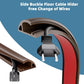 6ft Side Buckle Floor Cord Cover for Wires, Selfadhesive Extension Cord Hider Easy Floor Cable Management Prevent Cable Trips,Silicone Floor Wire Covers for Cords, Cable Protector Cord Cavity（Brown）