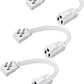 DEWENWILS Heavy Duty 1 Ft Extension Cord with 3-Prong Flat Plug, 15A/1875W 14/3 SPT-3 Flat Wire, Space-Saving for Home Office Appliances & Electronics, ETL Certified, 3-Pack (White)