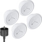 ECHOGEAR Wall Cable Hiders for Cable Management - 2.25" Mini Cord Hider Conceals 3 Low Voltage Cables Behind Wall - Perfect for Speakers, Mounted TVs, Desks & More - White 4-Pack