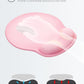 Ergonomic Mouse Pad with Wrist Rest, Large Mousepad(10.6'' x 9''), Office Wrist Support Mouse Mat with Non-Slip Base, Pain Relief for Laptop & Computer（Pink）