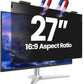 Magnetic 27 Inch Privacy Screen for Computer Monitor 16:9 Aspect Ratio, Hanging Removable Anti-Blue/Glare Protector Film, Anti Spy Desktop Security Private Filter 27in