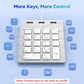 Wired Numeric Keypad USB-C & USB-A - 18 Keys Number Pad with 3 USB 2.0 Port, 15° Ergonomic Numeric Pad for Laptop/ Desktop/ Surface/ iPad, USB Number Keypad for Windows/macOS/Chrome OS, Plug & Play