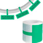 100 Pcs Cable Labels - Waterproof Wire Cord Label, Tear Resistant Wire Labels, Self Adhesive Cord Organizing Label, for Cable Management, Compatible with PUQU AQ20 Label Makers(Green) 38x60mm