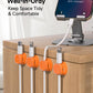 Magnetic Cable Clips, Adjustable Cord Holder Management, Adhesive Wire Keeper Organizer for Home Office Desk Phone PC Car Wall Desktop Nightstand Appliance (9-PCS Orange)