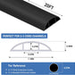 Floor Cord Cover Self Adhesive Cord Hider Floor Extension Cord Covers for Floor Power Cord Protector Cable Management Prevent Cable Trips Cable Cavity 0.47" W x 0.27" H (Black, 20Ft)