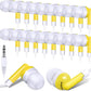 Konohan 100 Pcs Bulk Earbuds with Wire Basic Headphones in Ear for Libraries Laptop, No Microphone 3.5 mm Jack Earbuds Dot Headphones, Individually Bagged (Yellow)