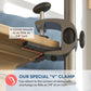LEVO Deluxe Table Clamp for All Best Tablet PCs, iPads, iPad Mini, New iPad Pro, Galaxy, Nexus, Xoom, Surface Pro, Miix, Nook, Fire, and Other Tablets and e Readers Gunmetal Color - G2