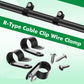 Hicarer 50 Pack R-Type Cable Clip Wire Clamp, Nylon Screw Mounting Cord Fastener Clips with 50 Pack Screws for Wire Management (Black, 1/2 Inch)