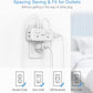 Multi Plug Outlet Splitter with USB, TESSAN 4 Electrical Multiple Outlet Extender with 3 USB Ports, Mini Double Plug Expander Surge Protector for Home, Office, Kitchen, Dorm Essentials, White