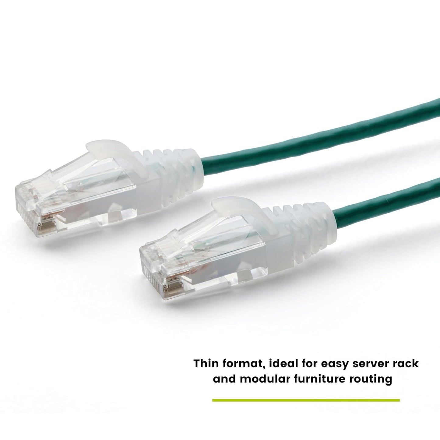 TRUECABLE Cat6 Component Rated Patch Cable, Unshielded (U/UTP), 14ft, Green, 28AWG Solid Copper, Snagless 10G High-Speed Ethernet Cable, PoE++ 4PPoE 100W, UL Listed, RoHS-3, 5 Pack