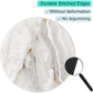ITNRSIIET Round Mouse Pad with Stitched Edge Premium-Textured Waterproof Non-Slip Rubber Base Desktop Protection Mat Diameter 8.7 inches, White Textured Marble
