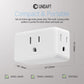 Unidapt Multi Plug Outlet Extender 2 Pack - 3 Way Wall Outlet Splitter, Cruise Ship Essentials Power Plug Adapter, Compact Travel Wall Tap Expander, Flat Angled Design, Home, Office, Dorm - White
