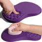 Ergonomic Joint Wrist Support Mouse Pad with Memory Foam Cushion Massage Bump, Carpal Tunnel Pain Relief Mousepad Slope Design for Wrist Rest, 11.8x7.9 in, Dark Violet