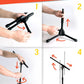 Stage Rocker Foldable Tripod Low-Profile Mic Boom Stand - Height Extending from 9.6'' to 16.9'', w/Adjustable Telescoping Arm Up to 9'', Lightweight/Convenient, Black, Powered by Hamilton(SR610121B)