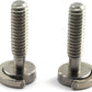 HJ Garden 2pcs 1/4-20 Thread D-Ring Stainless Steel Camera Fixing Screws for Camera Tripod Monopod QR Plate,D Shaft Quick Release Plate Mounting Screw 26mm Length