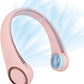 CIVPOWER Neck Fan: Portable Personal Neck Cooling Rechargeable Bladeless Fan - Hands Free 3 Speed 4000 mAh Battery USB Operated Wearable Headphone Design - for Men Women Outdoor Indoor (Pink)