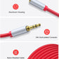 3.5mm Extension Cable 6.6ft - Headphone Extension Cable Nylon Braided Aux Cord Extender for Smartphones, Tablets, Media Players (No Mic Support) -Red