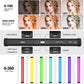 RGB Photography Light Wand Stick, 360° Full Color Portable LED Lighting Wand Handheld 5000mAh Rechargeable Battery & Magnet with 27"-80" Tripod Stand-2 Pack