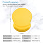 ITNRSIIET Ergonomic Mouse Pad with Gel Wrist Support Small Wrist Rest Smooth Surface Non-Slip PU Base Comfortable Office Supplies Pain Relief, 8.7 x 7.2 inches, Apricot Yellow