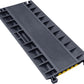 OrangeStar 2-Pack Rubber Cable Protector Ramp Heavy Duty 5-Channel Wire Cord Cover Ramps 18 Tons Load Capacity Traffic Speed Bumps for Driveway
