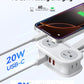 ORICO 20W USB-C PD Travel Power Strip, 4 AC Outlets 3 USB Ports (Fast Charging), 4FT Flat Plug Extension Cord, Cruise Approved, Compact for Business Travel/Dorm -AP3