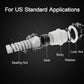 LeMotech 5Pcs NPT 1" IP68 Waterproof Cable Gland Flex Spiral Strain Relief Grey Nylon Joint with Gaskets for 18-25mm Wire Thread