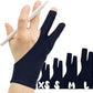 AKX Artist Glove -Palm Rejection Drawing Glove for Graphic Tablet, 2 Fingerless, Left and Right Hand, Black,2 Pack,AK-020