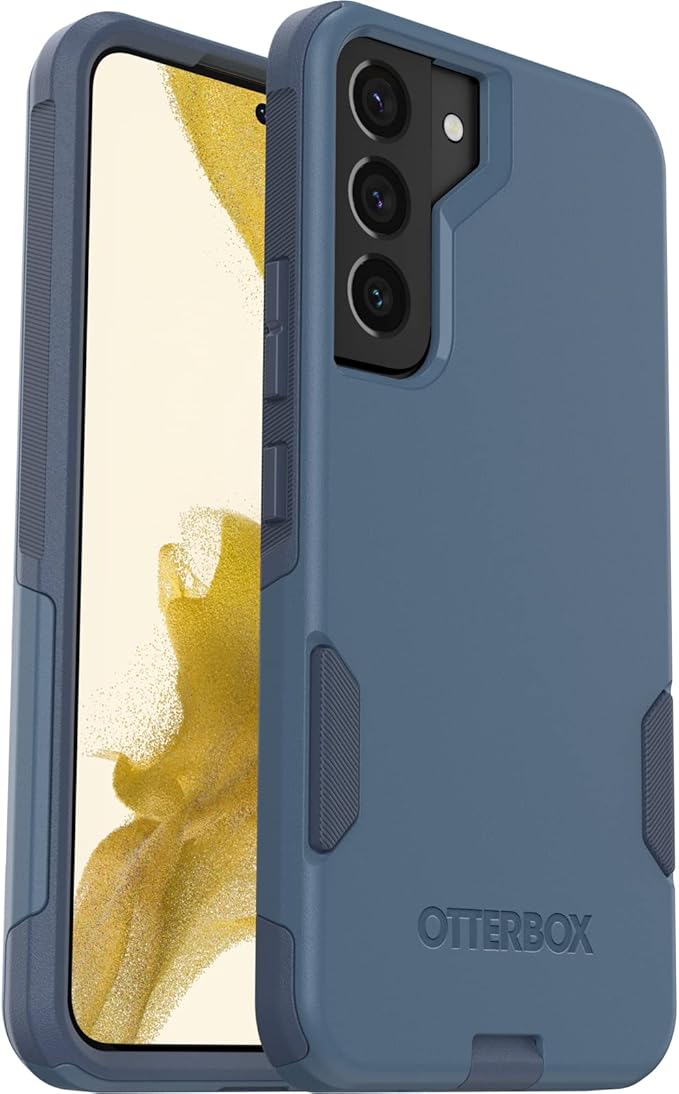 OtterBox Galaxy S22 Commuter Series Case - Rock Skip Way, Slim & Tough, Pocket-Friendly, with Port Protection Blue