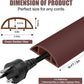 Floor Cord Cover Cavity 0.8"x0.37" Self Adhesive Cord Hider, 10FT Low Profile Cable Management, Extension Strip Protector for Wires, Prevent Cable Trips for Offices, Gyms, Exhibitions（Coffee）