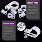 Swpeet 135 Pack 6 Sizes White Nylon Plastic R-Type Cable Clips Clamp Assortment Kit, 1/4" 5/16" 3/8" 1/2" 3/4" 1" Nylon Screw Mounting Cord Fastener Clips with 135 Pack Screws for Wire Management