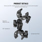 NEEWER Double Super Clamp Mount with Magic Arm, 360° Umbrella Flag Pole Clamp Holder for Desk Photo Studio Light Stand Photography Reflector Scrim Cross Bar Motorcycle Handlebar Stroller Chair, CA160