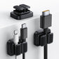 Lamicall Cord Organizer Spring Clip Holder - [1 Small Clip Hold 3 Cords] Desk Cable Management Holder, Adhesive Phone Charger Wire Keeper for Nightstand Office Car, Desk Accessories, 3Pcs