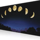 Mouse Pad, Large Moon Phase and Forest Desk Mat, Extended Non-Slip Gaming Keyboard Mousepad Desk Pad, Thick Stitched Edges Waterproof Mouse Mat 31.5"x15.7" (Moon Phase Changes)