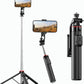 C13 52" Selfie Stick Tripod for iPhone Android, Portable Phone Stand with Wireless Remote, Extendable Travel Stand for Vlogging, Video Recording, Live Streaming，Group Photos
